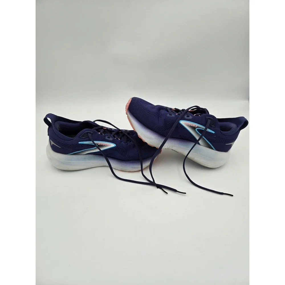 Brooks Glycerin 22 Womens Size 9 2E Running Shoes‎ Navy Purple Blue Coral
